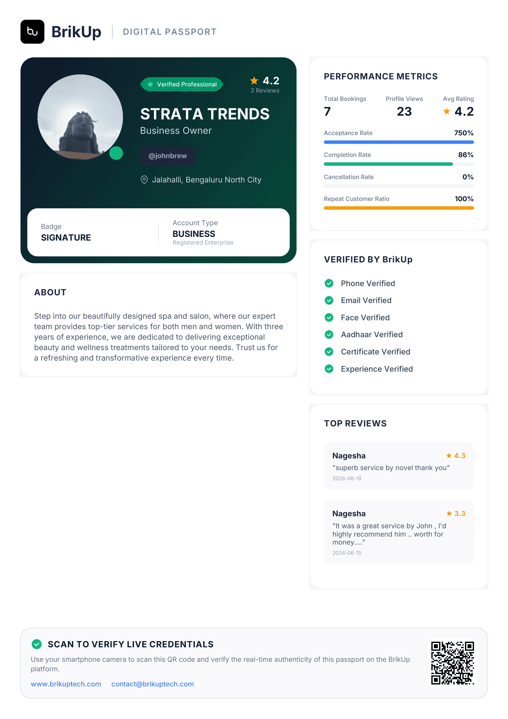 BrikUp Passport